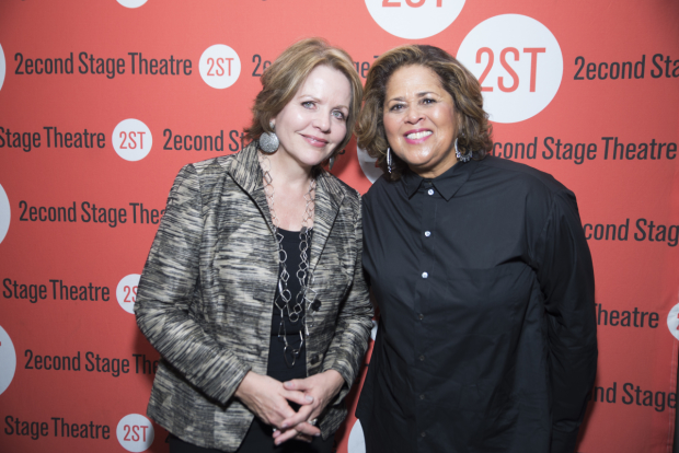 Guests at the opening-night festivities included opera icon Renée Fleming, who here poses with Anna Deavere Smith.