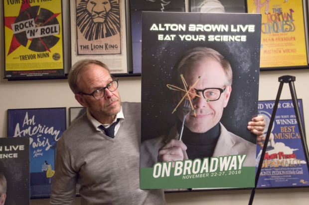 Alton Brown brings his stage show Eat Your Science to Broadway&#39;s Barrymore Theatre from November 22-27.