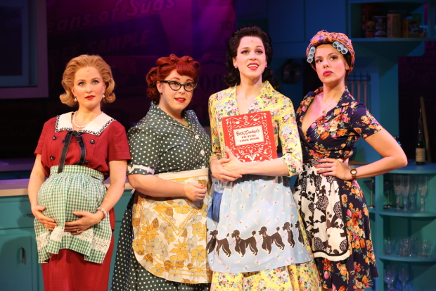 Autumn Hurlbert, Allison Guinn, Paige Faure, and Janet Dacal in A Taste of Things to Come at the York Theatre Company.