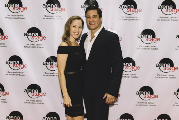 Carousel costars Betsy Morgan and Nicholas Rodriguez celebrate their opening night at Arena Stage.
