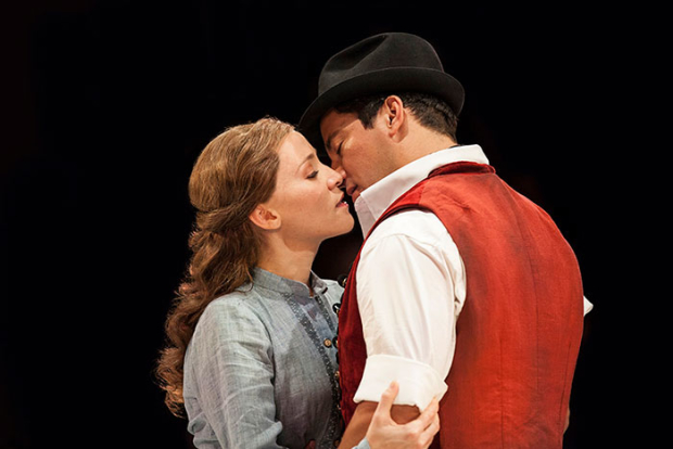 Betsy Morgan and Nicholas Rodriguez as Julie Jordan and Billy Bigelow in Carousel, directed by Molly Smith, at Arena Stage.