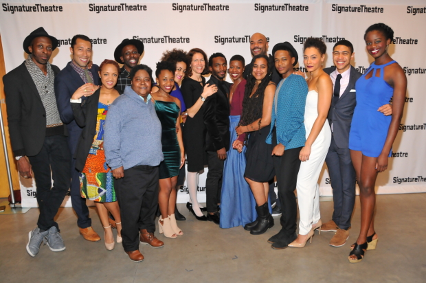 The cast of The Death of the Last Black Man in the Whole Entire World celebrates opening night.