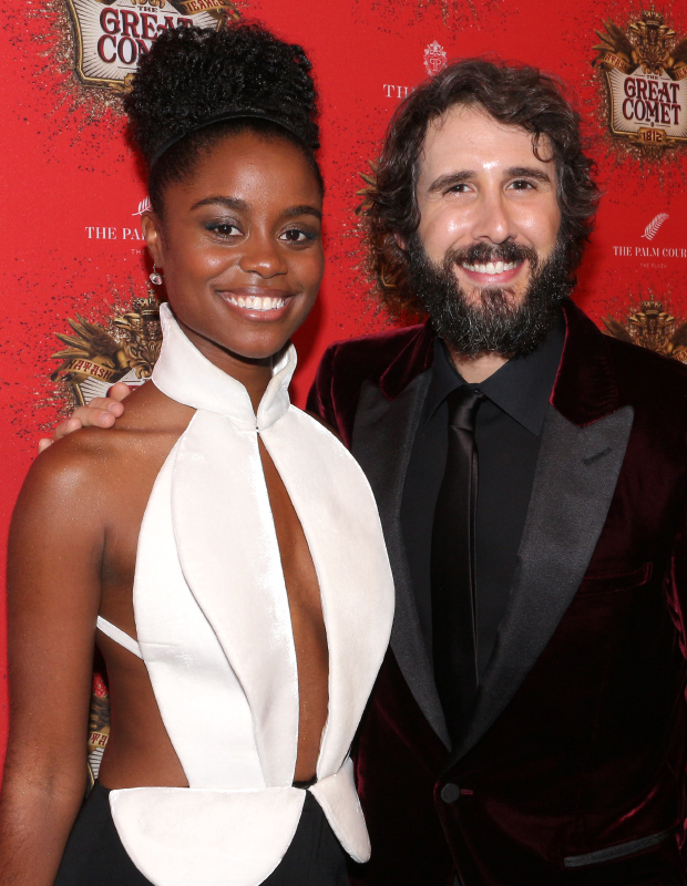 Denée Benton and Josh Groban celebrate their Broadway debuts in Natasha, Pierre and the Great Comet of 1812.