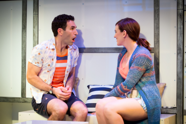 David Perlman stars with Stefanie Brown in A Dog Story, directed by Justin Baldridge, at the Loft at the Davenport Theatre.