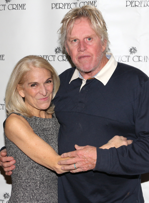 Gary Busey poses with longtime Perfect Crime star/producer Catherine Russell.