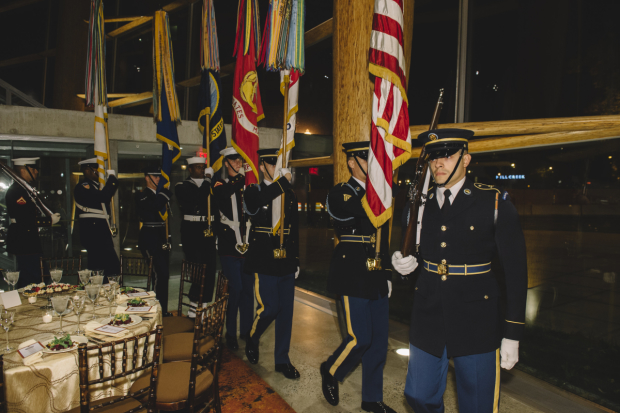 The presentation of the colors at the sixth annual Military Thanksgiving at Arena Stage.