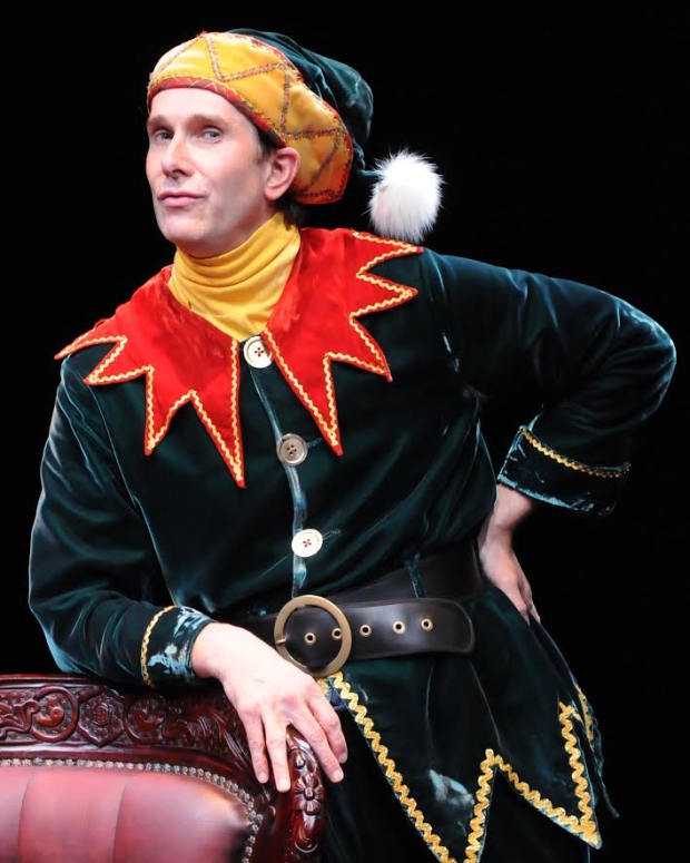 Todd Waite plays Crumpet in David Sedaris&#39; one-elf show The Santaland Diaries, directed by David Cromer, at the Alley Theatre.
