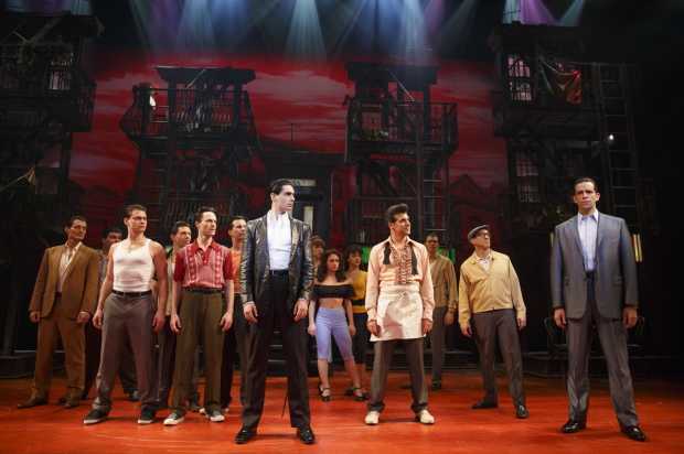 The cast of A Bronx Tale on Broadway.