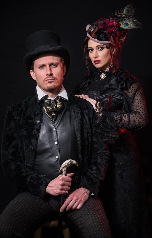 PJ Griffith and Lesli Margherita in a production image from A Scythe of Time.