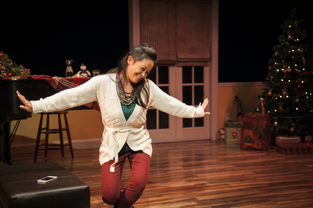 Christine Bunuan in her solo show Christmas at Christine&#39;s, directed by J.R. Sullivan, at Silk Road Rising.