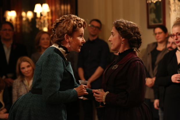 Kate Burton plays Gretta and Aedin Moloney plays Molly Ivors in &#39;&#39;The Dead, 1904.