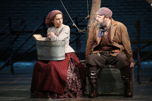 Judy Kuhn and Danny Burstein in Fiddler on the Roof.