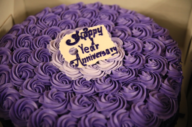 The Color Purple commemorative anniversary cake.