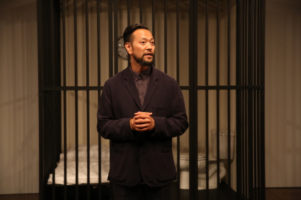 Louis Ozawa Changchien in Christopher Chen&#39;s Caught, directed by Lee Sunday Evans, for The Play Company at La MaMa.