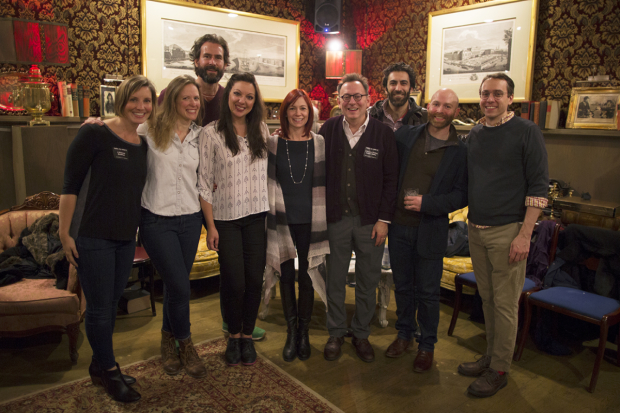 Carrie Preston and Michael Emerson (center) with the cast of Drunkle Vanya.