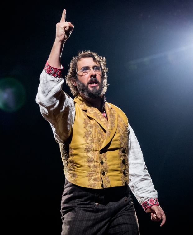 Josh Groban as Pierre in in Natasha, Pierre and the Great Comet of 1812 at the Imperial Theatre.