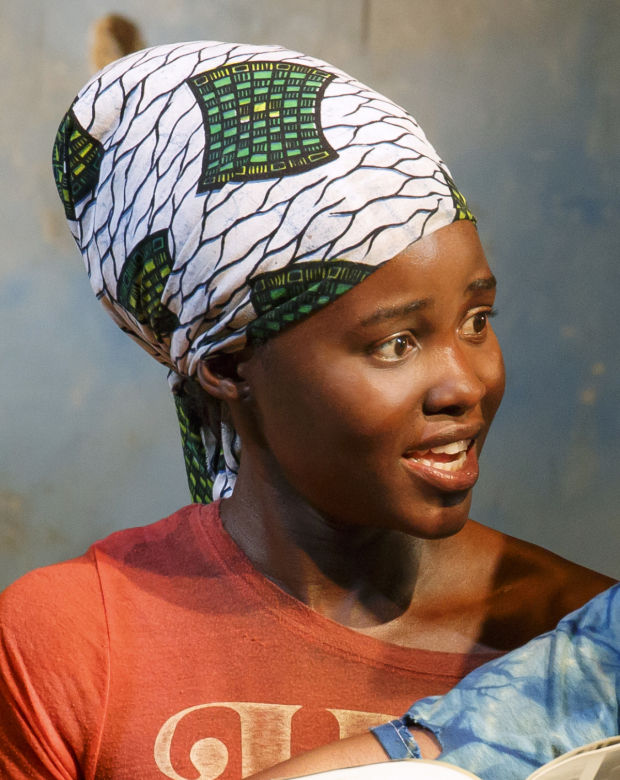 Lupita Nyong&#39;o as The Girl in Eclipsed at the John Golden Theatre.