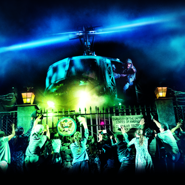 The helicopter lands in the new revival of Miss Saigon, which makes its debut on Broadway this spring.