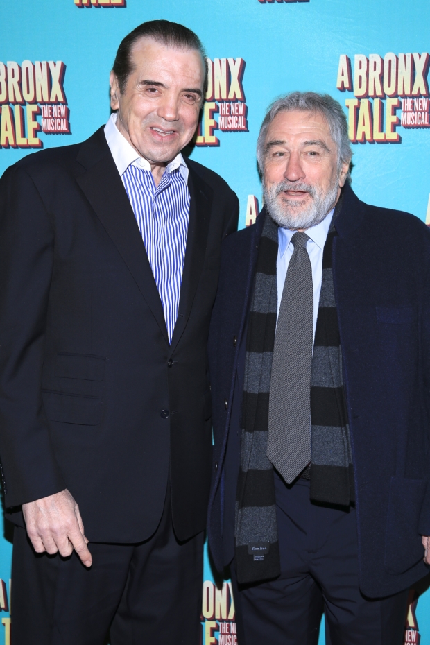 Chazz Palminteri wrote the book for A Bronx Tale and Robert De Niro directed with Jerry Zaks at Broadway&#39;s Longacre Theatre.