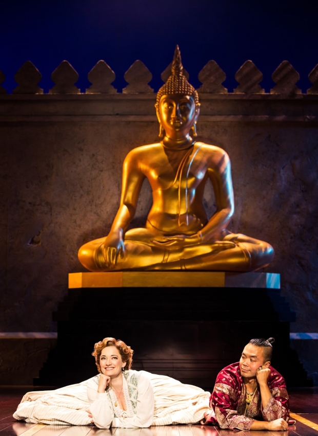 Laura Michelle Kelly as Anna and Jose Llana as The King of Siam in Bartlett Sher&#39;s touring production of The King and I.