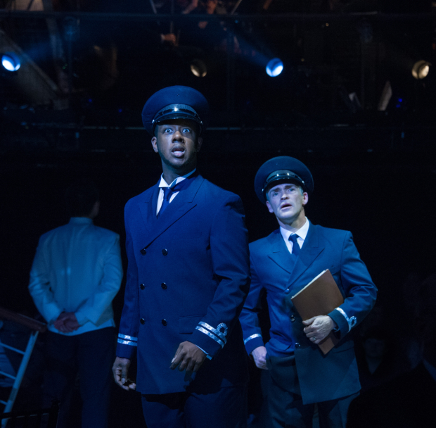 Kevin McAllister (William Murdoch) and Matt Conner (Charles Lightoller) in Signature Theatre&#39;s production of Titanic.