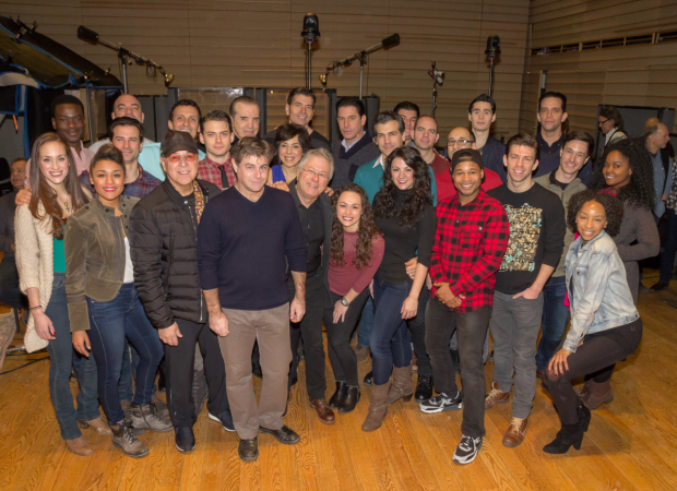Songwriters Glenn Slater and Alan Menken join their cast.