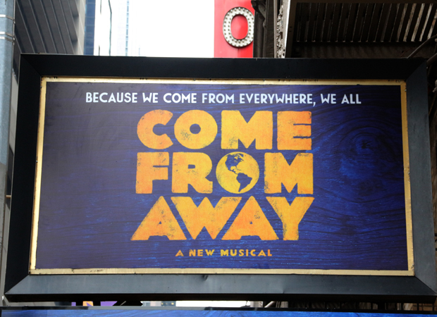 The Come From Away marquee.