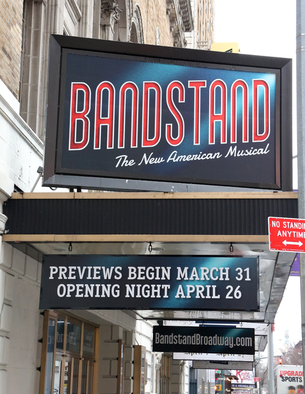 A close-up of the new Bandstand marquee.