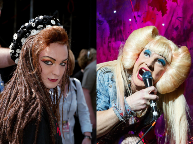 Euan Morton as George in Taboo and Hedwig in Hedwig and the Angry Inch.