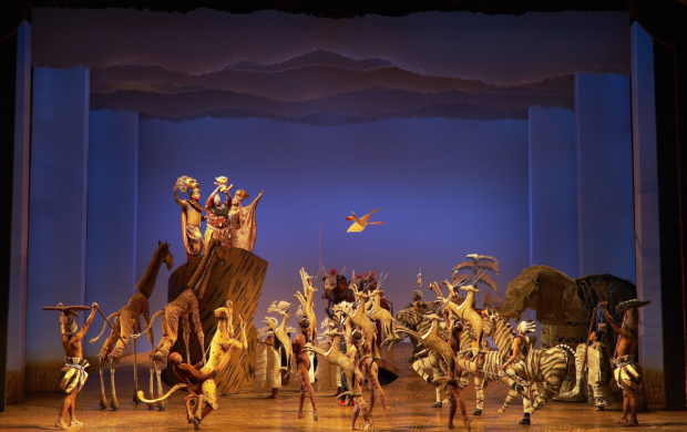 A scene from the musical The Lion King.
