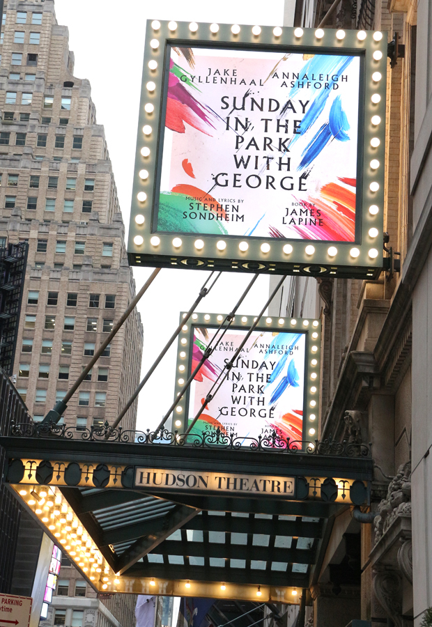 Sunday in the Park With George inaugurates the newly renovated Hudson Theatre on 44th Street in Manhattan.