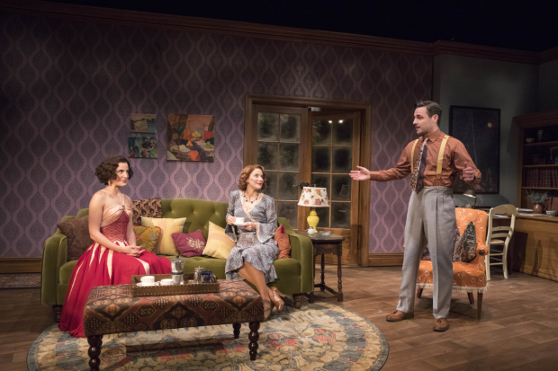 Mikaela Izquierdo, Elisabeth Gray, and Max von Essen star in Miles Malleson&#39;s Yours Unfaithfully, directed by Jonathan Bank for the Mint Theater Company, at the Beckett Theatre.
