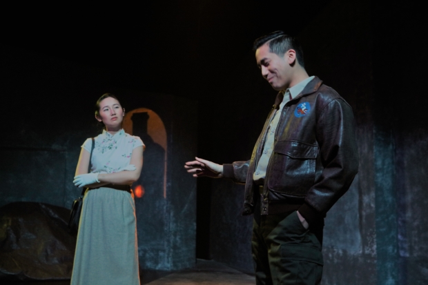 Ying Ying Li and Tim Liu star in Damon Chua&#39;s Incident at Hidden Temple, directed by Kaipo Schwab, for Pan Asian Repertory at Theatre Row&#39;s Clurman Theatre.