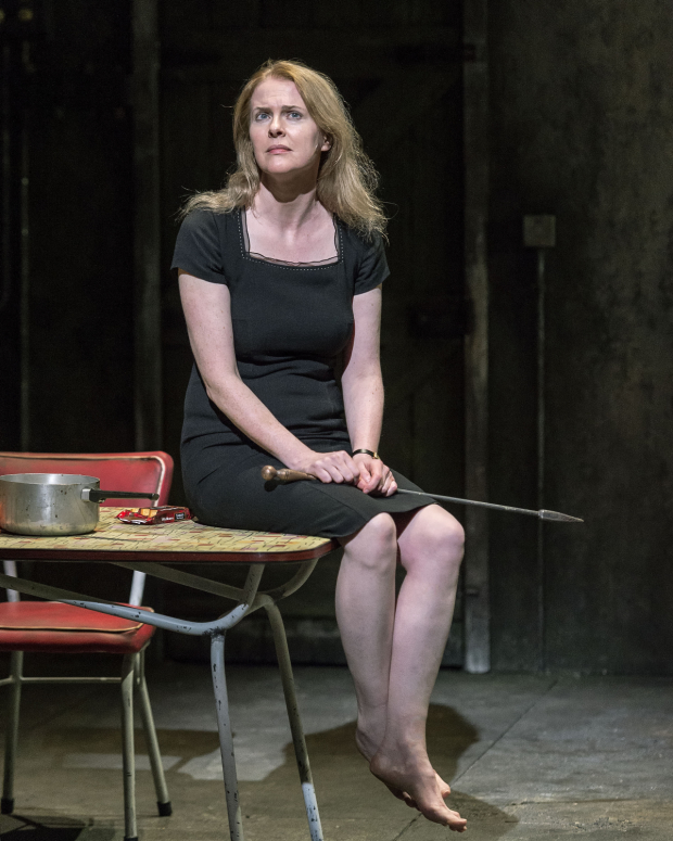 Aisling O'Sullivan in the Druid production of &#39;&#39;The Beauty Queen of Leenane&quot; by Martin McDonagh at the Mark Taper Forum.