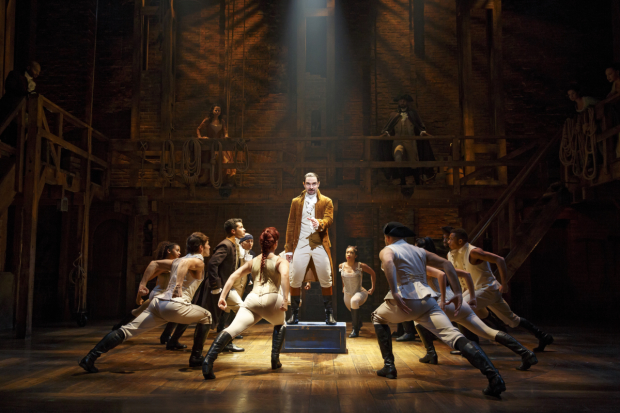 Javier Muñoz stars in Hamilton on Broadway.