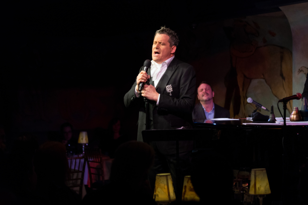 Isaac Mizrahi performs in Does This Song Make Me Look Fat?, music directed by Ben Waltzer (background), at Café Carlyle.