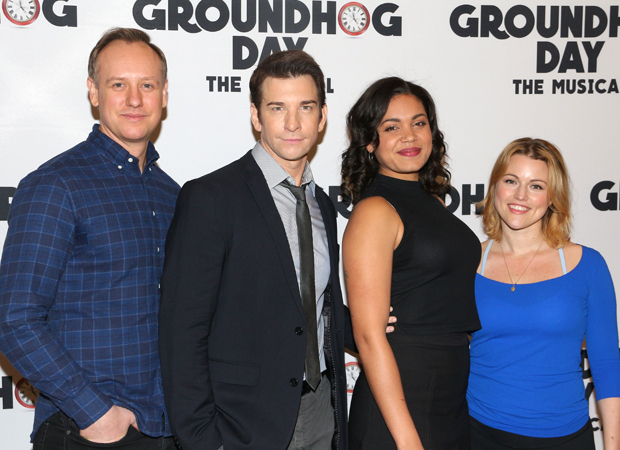 John Sanders, Andy Karl, Barrett Doss, and Rebecca Faulkenberry head the cast of Broadway&#39;s Groundhog Day.
