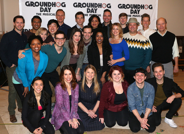 The cast of Broadway&#39;s Groundhog Day.