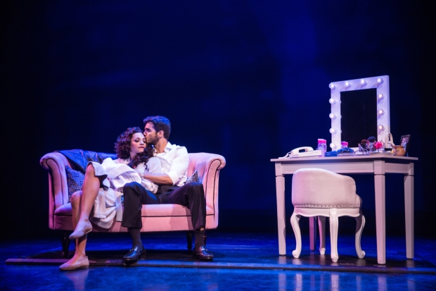 Ana Villafañe and Ektor Rivera as Gloria and Emilio Estefan in Broadway&#39;s On Your Feet!
