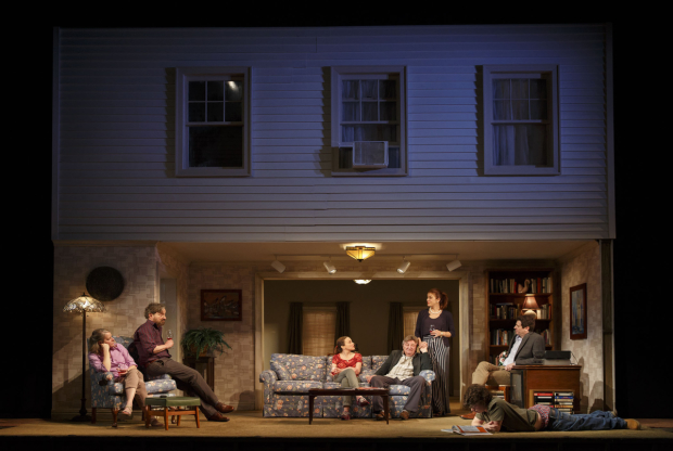The cast of If I Forget, directed by Daniel Sullivan, at Roundabout Theatre Company&#39;s Laura Pels Theatre.