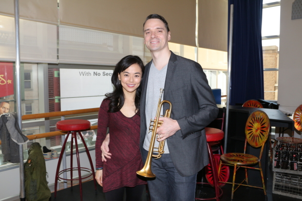 Minami Yusui and Dan Urness in the rehearsal space for Broadway&#39;s Miss Saigon.