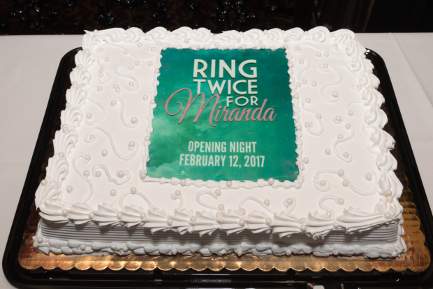 A delightful cake was baked in celebration of opening night.