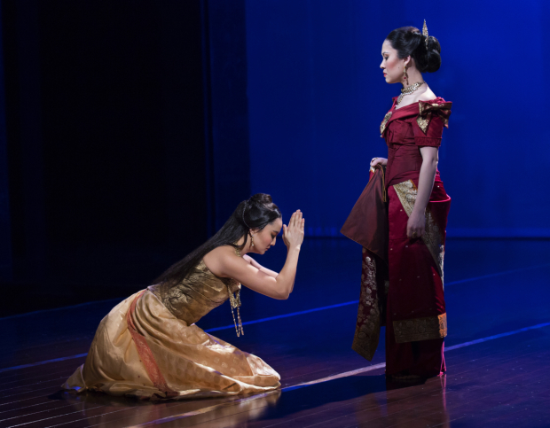 Ashley Park and Ruthie Ann Miles as Tuptim and Lady Thiang in the 2015 Broadway revival of The King and I.
