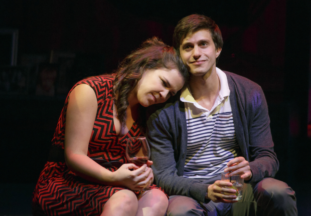 Lindsay Mendez and Gideon Glick in the off-Broadway production of Significant Other.