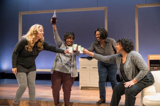 Camille Robinson, Greta Oglesby, Donica Lynn, and Jacqueline Williams in A Wonder in My Soul, directed by Chay Yew, at Victory Gardens Theater.