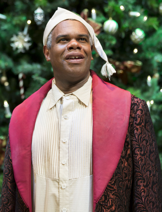 Craig Wallace as Ebenezer Scrooge in the 2016 Ford&#39;s Theatre production of A Christmas Carol.