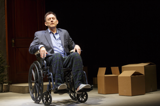 Michael Emerson in Wakey, Wakey, written and directed by Will Eno, at the Pershing Square Signature Center. 