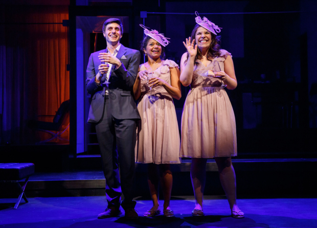 Gideon Glick, Rebecca Naomi Jones, and Lindsay Mendez in Joshua Harmon&#39;s Significant Other, directed by Trip Cullman.