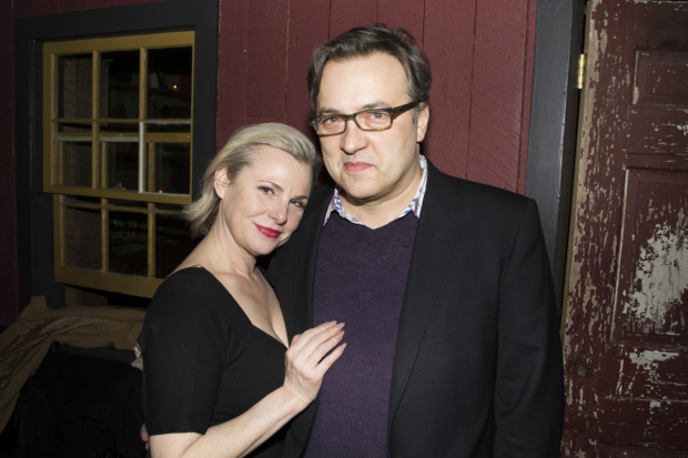 Angelica Page and Dmitry Lipkin on opening night of Turning Page at Dixon Place.