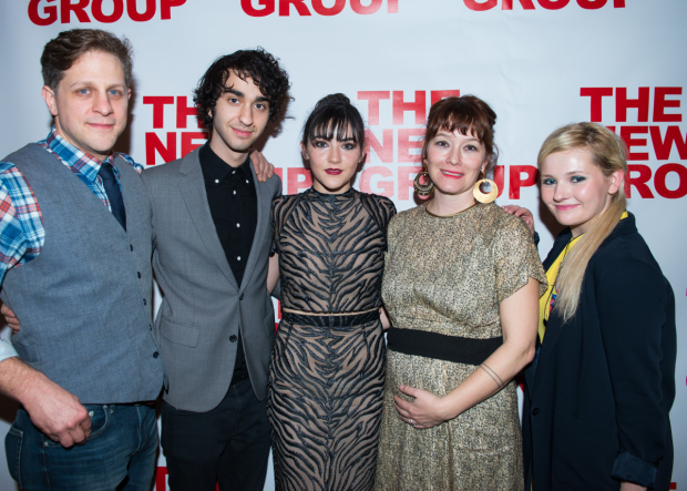Joe Tippett, Alex Wolff, Isabelle Fuhrman, Erica Schmidt, and Abigail Breslin celebrate opening night of their world premiere production of All the Fine Boys